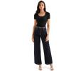 imageSUUKSESS Women Cotton Ribbed Scoop Neck Short Sleeve Top 2025 Summer Basic T ShirtBlack
