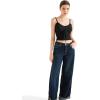 imageSUUKSESS Women Beach Vacation Tank Top Summer Adjustable Spaghetti Straps Cami Basic Crochet V Neck Crop CamisoleBlack
