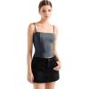 imageSUUKSESS Women Bustier No Boning Corset Tops Fitted Going Out Y2k Cami Tank TopsDark Storm