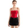 imageSUUKSESS Women Bustier No Boning Corset Tops Fitted Going Out Y2k Cami Tank TopsDream Red