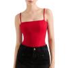 imageSUUKSESS Women Bustier No Boning Corset Tops Fitted Going Out Y2k Cami Tank TopsDream Red