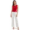 imageSUUKSESS Women Button Down Tank Top Sleeveless Summer Casual Vest Business Work Fitted ShirtRed