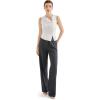 imageSUUKSESS Women Button Down Tank Top Sleeveless Summer Casual Vest Business Work Fitted ShirtWhite