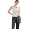 imageSUUKSESS Women Button Down Tank Top Sleeveless Summer Casual Vest Business Work Fitted ShirtWhite