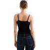imageSUUKSESS Women Cotton Ribbed Going Out Camisole Top Y2k Spaghetti Strap Tank TopBlack