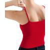 imageSUUKSESS Women Cotton Ribbed Going Out Camisole Top Y2k Spaghetti Strap Tank TopRed