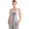 imageSUUKSESS Women Cotton Ribbed Going Out Camisole Top Y2k Spaghetti Strap Tank TopStriped Grey