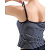 imageSUUKSESS Women Cotton Ribbed Going Out Camisole Top Y2k Spaghetti Strap Tank TopStriped Navy