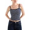 imageSUUKSESS Women Cotton Ribbed Going Out Camisole Top Y2k Spaghetti Strap Tank TopStriped Navy