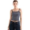 imageSUUKSESS Women Cotton Ribbed Going Out Camisole Top Y2k Spaghetti Strap Tank TopStriped Navy