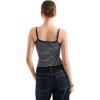 imageSUUKSESS Women Cotton Ribbed Going Out Camisole Top Y2k Spaghetti Strap Tank TopStriped Navy