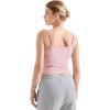 imageSUUKSESS Women Cotton Ribbed Going Out Camisole Top Y2k Spaghetti Strap Tank TopStriped Pink