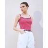 imageSUUKSESS Women Cotton Ribbed Going Out Camisole Top Y2k Spaghetti Strap Tank TopStriped Red