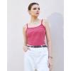 imageSUUKSESS Women Cotton Ribbed Going Out Camisole Top Y2k Spaghetti Strap Tank TopStriped Red