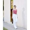 imageSUUKSESS Women Cotton Ribbed Going Out Camisole Top Y2k Spaghetti Strap Tank TopStriped Red