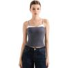 imageSUUKSESS Women Double Lined Spaghetti Strap Cami Going Out Y2k Sleeveless Tank TopsAsh