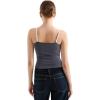 imageSUUKSESS Women Double Lined Spaghetti Strap Cami Going Out Y2k Sleeveless Tank TopsAsh