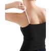 imageSUUKSESS Women Double Lined Spaghetti Strap Cami Going Out Y2k Sleeveless Tank TopsBlack