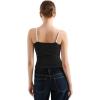 imageSUUKSESS Women Double Lined Spaghetti Strap Cami Going Out Y2k Sleeveless Tank TopsBlack