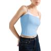 imageSUUKSESS Women Double Lined Spaghetti Strap Cami Going Out Y2k Sleeveless Tank TopsBlue