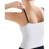 imageSUUKSESS Women Double Lined Spaghetti Strap Cami Going Out Y2k Sleeveless Tank TopsWhite