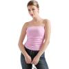 imageSUUKSESS Women Ribbed Going Out Trendy Tops Ruched Sexy Strapless Tube TopsPink