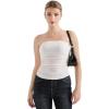 imageSUUKSESS Women Ribbed Going Out Trendy Tops Ruched Sexy Strapless Tube TopsWhite