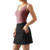 imageSUUKSESS Women 2 Piece Thong Bodysuit Sexy V Neck Backless Sleeveless Tank TopsPack Black  Marsala