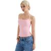 imageSUUKSESS Women Halter Double Lined Tank Top Backless Going Out Camisole Crop TopBlush