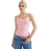 imageSUUKSESS Women Halter Double Lined Tank Top Backless Going Out Camisole Crop TopBlush