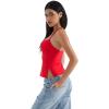 imageSUUKSESS Women Halter Double Lined Tank Top Backless Going Out Camisole Crop TopDream Red