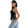 imageSUUKSESS Women Halter Double Lined Tank Top Backless Going Out Camisole Crop TopJet Black