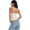 imageSUUKSESS Women Halter Double Lined Tank Top Backless Going Out Camisole Crop TopPearl