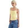 imageSUUKSESS Women Halter Double Lined Tank Top Backless Going Out Camisole Crop TopYellow