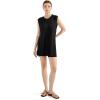 imageSUUKSESS Women 2 Piece Sleeveless Sweater Sets Casual Knit Shorts Matching Lounge SetsBlack