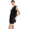 imageSUUKSESS Women 2 Piece Sleeveless Sweater Sets Casual Knit Shorts Matching Lounge SetsBlack