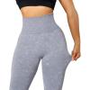 imageSUUKSESS Women Scrunch Butt Lifting Seamless Leggings Booty High Waisted Workout Yoga Pants1 Acid Wash Grey Blue