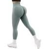 imageSUUKSESS Women Scrunch Butt Lifting Seamless Leggings Booty High Waisted Workout Yoga Pants1 Upgrade Light Green
