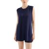 imageSUUKSESS Women 2 Piece Sleeveless Sweater Sets Casual Knit Shorts Matching Lounge SetsNavy Blue