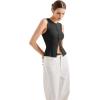 imageSUUKSESS Women Button Down Going Out Trendy Tops Ribbed Sexy Vest Y2K Tank TopsBlack