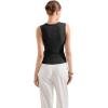 imageSUUKSESS Women Button Down Going Out Trendy Tops Ribbed Sexy Vest Y2K Tank TopsBlack
