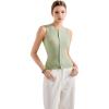 imageSUUKSESS Women Button Down Going Out Trendy Tops Ribbed Sexy Vest Y2K Tank TopsLight Green