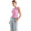 imageSUUKSESS Women Button Down Going Out Trendy Tops Ribbed Sexy Vest Y2K Tank TopsPink