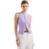 imageSUUKSESS Women Button Down Going Out Trendy Tops Ribbed Sexy Vest Y2K Tank TopsPurple