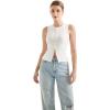 imageSUUKSESS Women Button Down Going Out Trendy Tops Ribbed Sexy Vest Y2K Tank TopsWhite