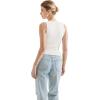 imageSUUKSESS Women Button Down Going Out Trendy Tops Ribbed Sexy Vest Y2K Tank TopsWhite