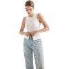 imageSUUKSESS Women Button Down Going Out Trendy Tops Ribbed Sexy Vest Y2K Tank TopsWhite