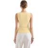imageSUUKSESS Women Button Down Going Out Trendy Tops Ribbed Sexy Vest Y2K Tank TopsYellow