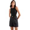 imageSUUKSESS Women Cotton Ribbed Summer Going Out Tops Padded Trendy Basic Tank TopsBlack
