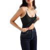 imageSUUKSESS Women Padded Cotton Ribbed Tank Tops Summer Going Out Basic Scoop Neck Cami TopsBlack1